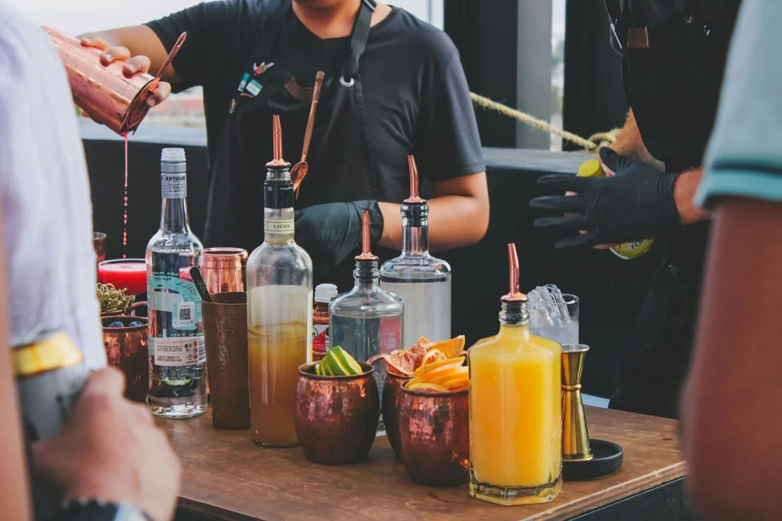 Drinks at golden hour