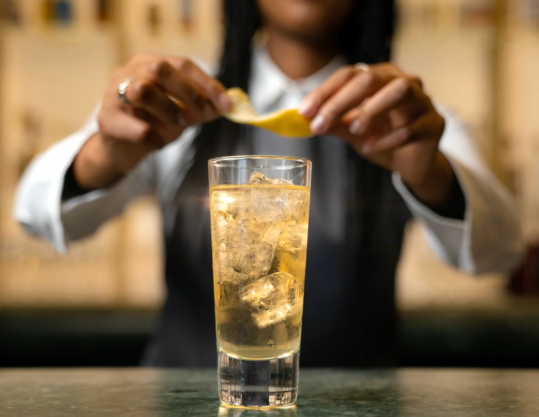 Bartender preparing a cocktail